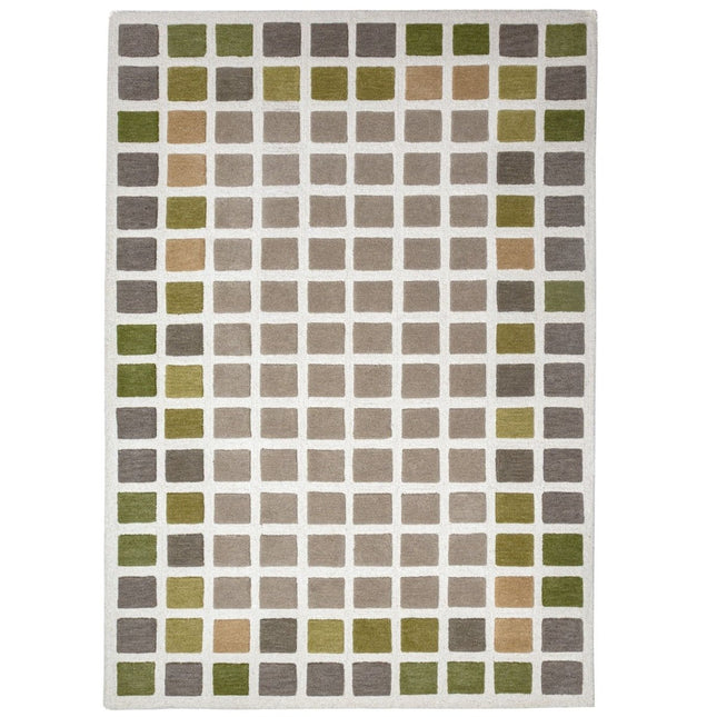 Wollen vloerkleden - Flair Rugs wollen vloerkleed Renga Groen - Vloerkledenloods
