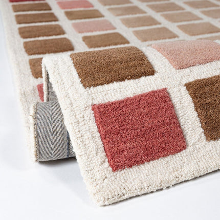 Wollen vloerkleden - Flair Rugs wollen vloerkleed Renga Roze - Vloerkledenloods