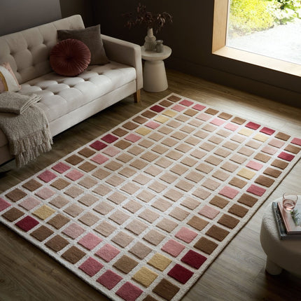 Wollen vloerkleden - Flair Rugs wollen vloerkleed Renga Roze - Vloerkledenloods