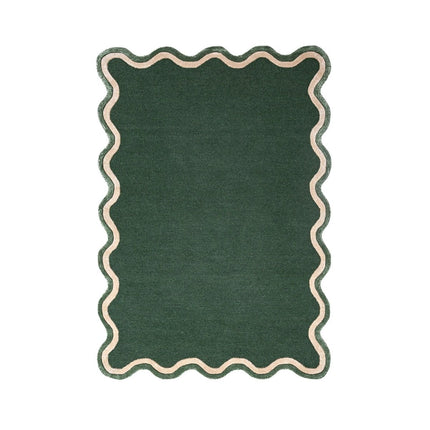 Wollen vloerkleden - Flair Rugs wollen vloerkleed Rivo Groen - Vloerkledenloods