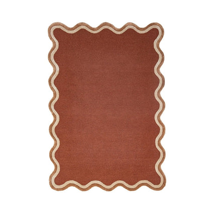 Wollen vloerkleden - Flair Rugs wollen vloerkleed Rivo Terracotta - Vloerkledenloods