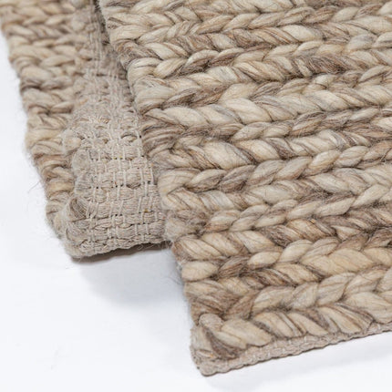 Wollen vloerkleden - Flair Rugs wollen vloerkleed Rue Donkernaturel - Vloerkledenloods