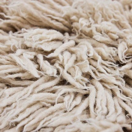 Wollen vloerkleden - HKliving wollen vloerkleed Beige 150x240cm - Vloerkledenloods