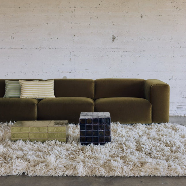 Wollen vloerkleden - HKliving wollen vloerkleed Ivory 200x300cm - Vloerkledenloods