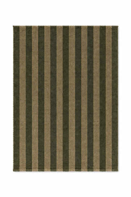 Wollen Vloerkleden - Lorena Canals Cabana Lines wollen vloerkleed Stripes Basil/Almond Frost - Vloerkledenloods