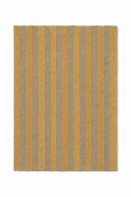 Wollen Vloerkleden - Lorena Canals Cabana Lines wollen vloerkleed Stripes Caramel/Moss - Vloerkledenloods