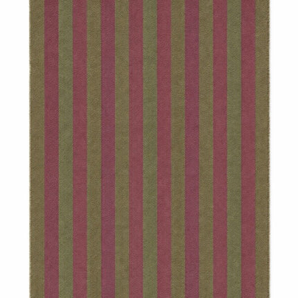 Wollen Vloerkleden - Lorena Canals Cabana Lines wollen vloerkleed Stripes Kaki/Marsala - Vloerkledenloods