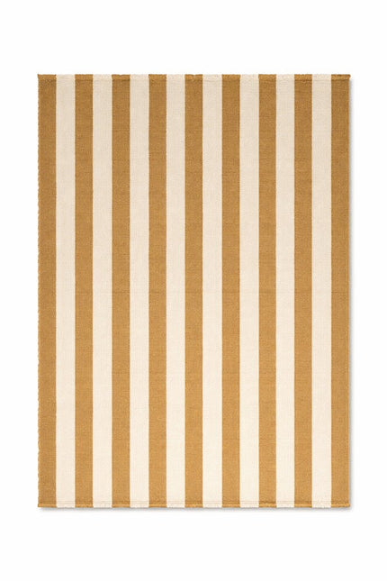 Wollen Vloerkleden - Lorena Canals Cabana Lines wollen vloerkleed Stripes Naturel/Caramel - Vloerkledenloods