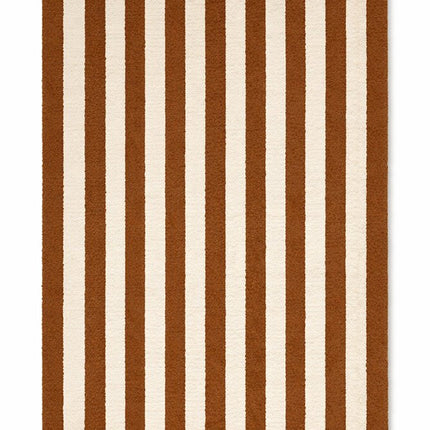 Wollen Vloerkleden - Lorena Canals Cabana Lines wollen vloerkleed Stripes Naturel/Cinamone - Vloerkledenloods