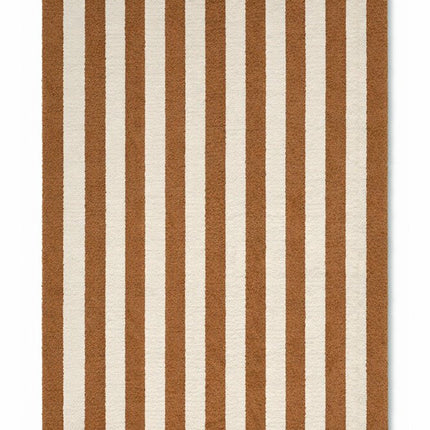 Wollen Vloerkleden - Lorena Canals Cabana Lines wollen vloerkleed Stripes Naturel/Ochre - Vloerkledenloods