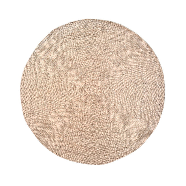 Wollen Vloerkleden - Rond Wollen Vloerkleed Palermo Beige/lichtbruin Eva Interior - Vloerkledenloods