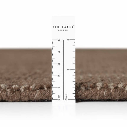 Wollen vloerkleden - Ted Baker Greenwich rond wollen vloerkleed Croom Bruin - Vloerkledenloods