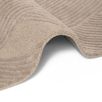 Wollen vloerkleden - Ted Baker Kensington rond wollen vloerkleed Victoria Beige - Vloerkledenloods