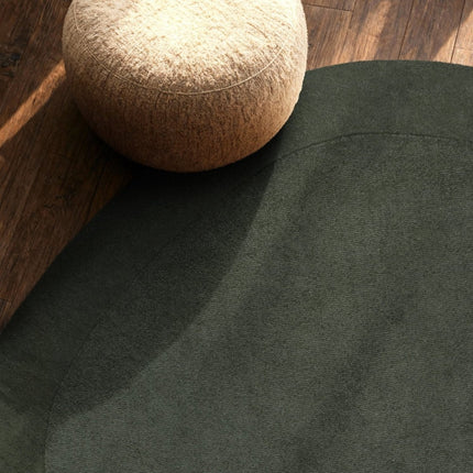 Wollen vloerkleden - Villeroy & Boch 1812 wollen vloerkleed organisch rond Kivi Naturel Groen - Vloerkledenloods
