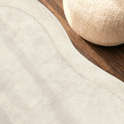 Wollen vloerkleden - Villeroy & Boch 1812 wollen vloerkleed organische vorm Kivi Naturel Crème - Vloerkledenloods