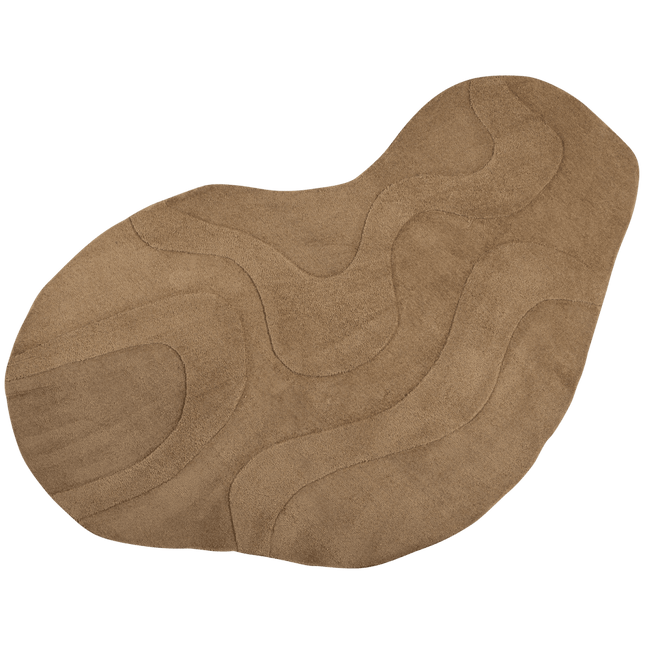 Wollen Vloerkleden - Woood organisch vloerkleed Alya Pale Brown 170x240cm - Vloerkledenloods