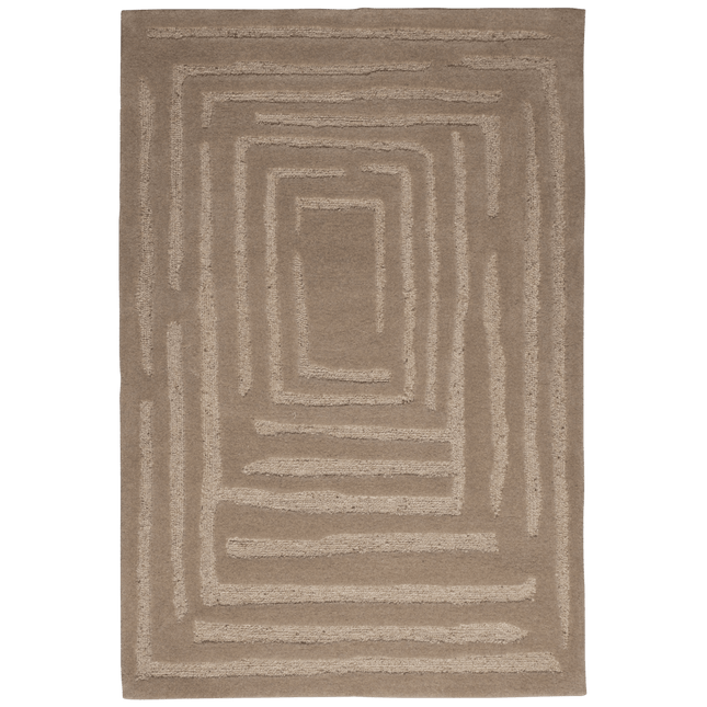Wollen Vloerkleden - Woood vloerkleed Alicia Wol Zand 170x240cm - Vloerkledenloods