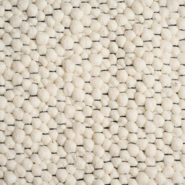 Wollen vloerkleed Ajour Black warp nr.1 Basic Pallio by Brinker - Vloerkledenloods