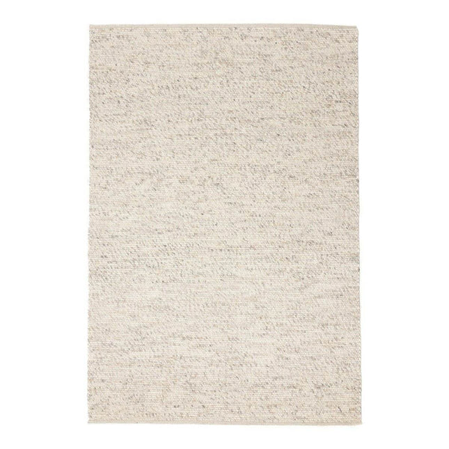 Wollen Vloerkleed Beige/Wit Gemeleerd Vik - Vloerkledenloods