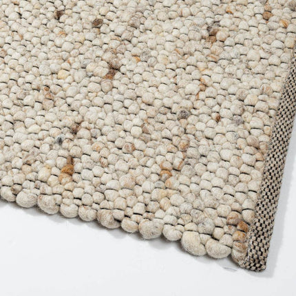 Wollen vloerkleed Bergamo 12 Licht Bruin Mix - Eva Interior - Vloerkledenloods