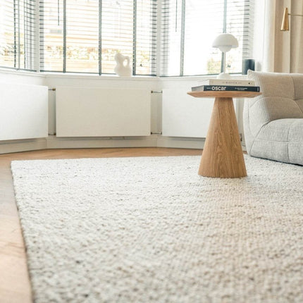 Wollen vloerkleed Bergamo 12 Licht Bruin Mix - Eva Interior - Vloerkledenloods