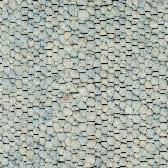 Wollen vloerkleed Bergamo 151 Licht Blauw Mix - Eva Interior - Vloerkledenloods