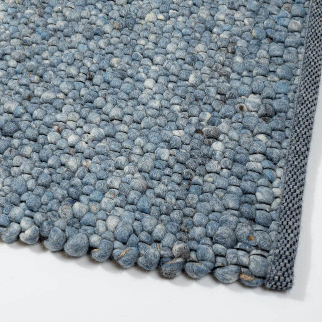Wollen vloerkleed Bergamo 250 blauw - Eva Interior - Vloerkledenloods