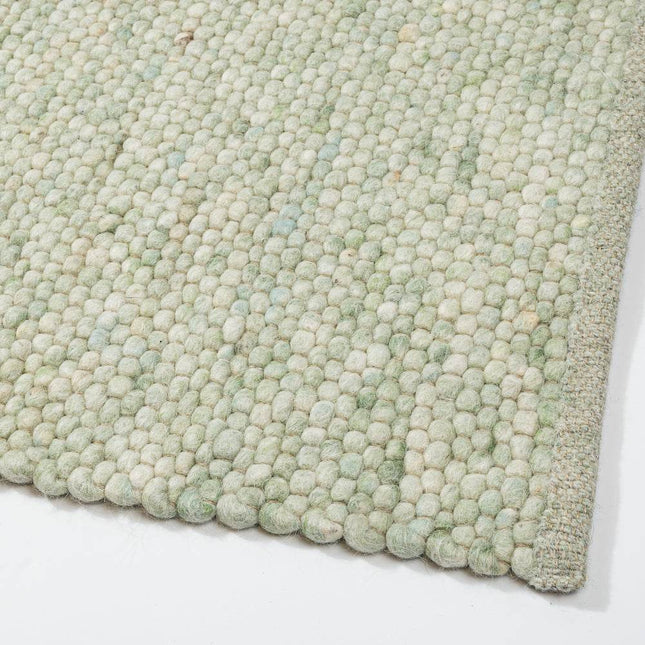 Wollen vloerkleed Greenland 140 Licht Groen - Eva Interior - Vloerkledenloods