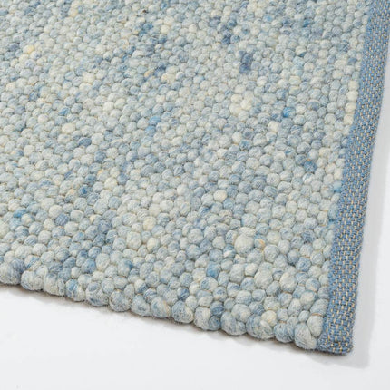 Wollen vloerkleed greenland 150 Blauw - Eva Interior - Vloerkledenloods