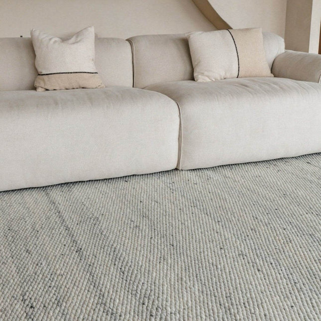 Wollen Vloerkleed Novara Beige/Grijs Eva Interior - Vloerkledenloods