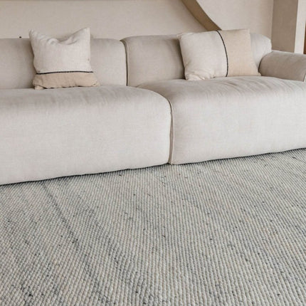 Wollen Vloerkleed Novara Beige/Grijs Eva Interior - Vloerkledenloods