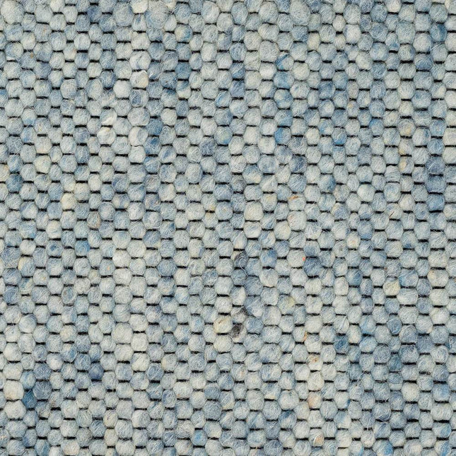 Wollen vloerkleed Vicenza 150 Blauw - Eva Interior - Vloerkledenloods