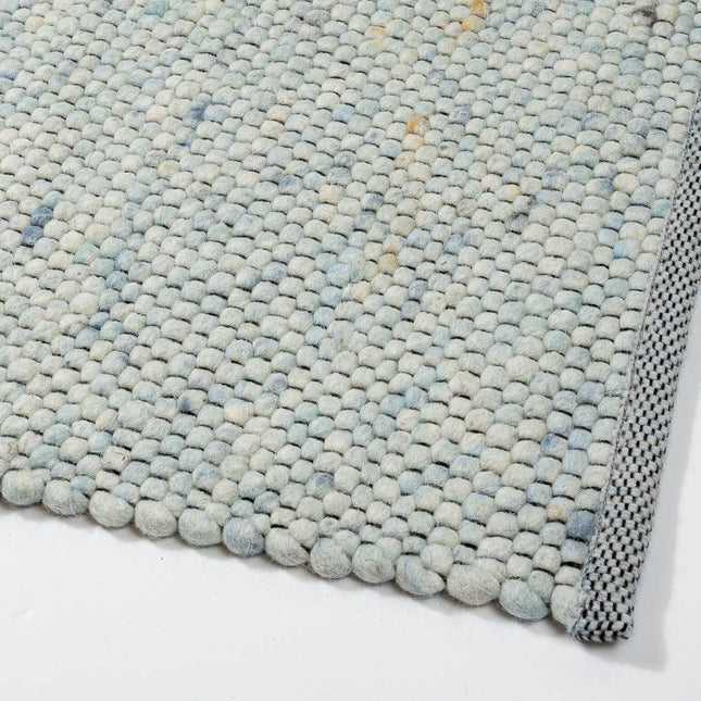 Wollen vloerkleed Vicenza 151 Licht Blauw Mix - Eva Interior - Vloerkledenloods