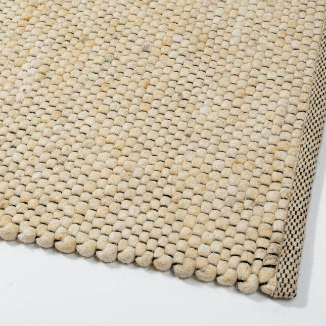Wollen vloerkleed Vicenza 160 Geel - Eva Interior - Vloerkledenloods