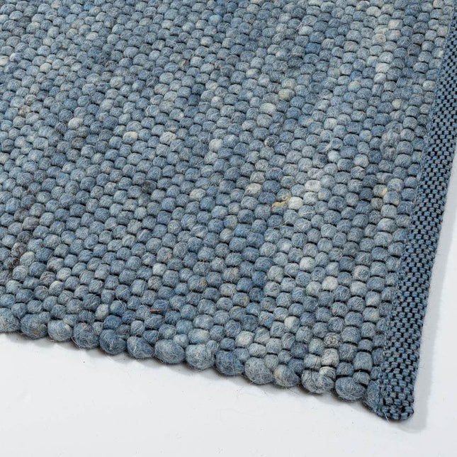 Wollen vloerkleed Vicenza 250 Blauw - Eva Interior - Vloerkledenloods