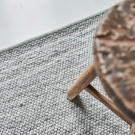 Wollen vloerkleed Vicenza 28 Licht Grijs - Eva Interior - Vloerkledenloods